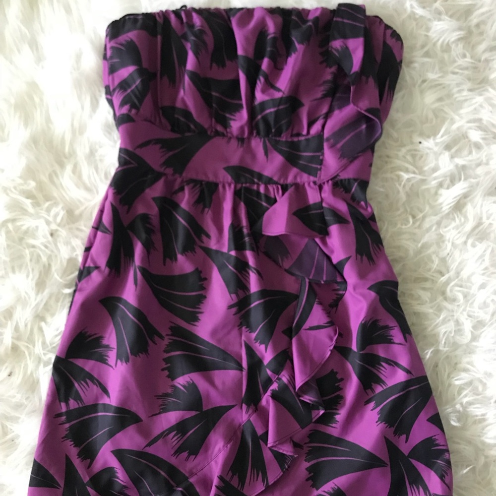 Purple strapless Dress